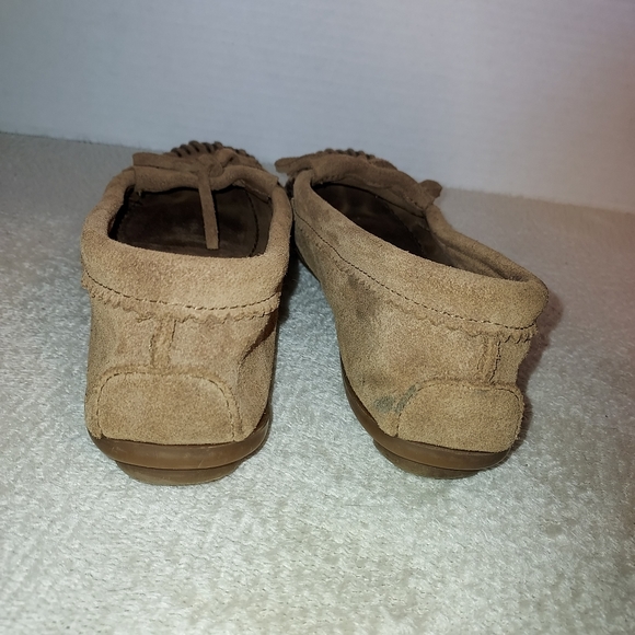 Minnetonka Light Brown moccasin slip-on shoe sz 10 - Picture 4 of 8